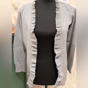 The Children’s Place Gray Girls Cardigan Sweater with Ruffle Detail
